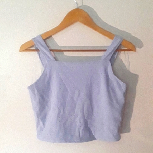 Wallflower Lavender Crop Top NWT Sz Medium - Picture 1 of 5